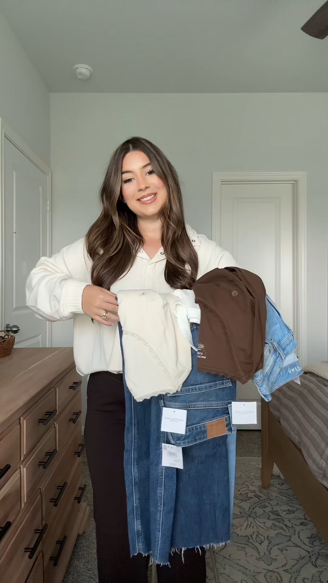 american eagle try-on haul 🤎

size small in tops, size 6 regular in jeans 

#LTKStyleTip #LTKSeasonal #LTKFindsUnder100