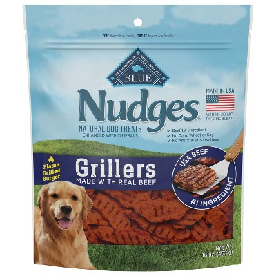 Blue Buffalo Nudges Grillers Natural Dog Treats with Beef - 16oz | Target