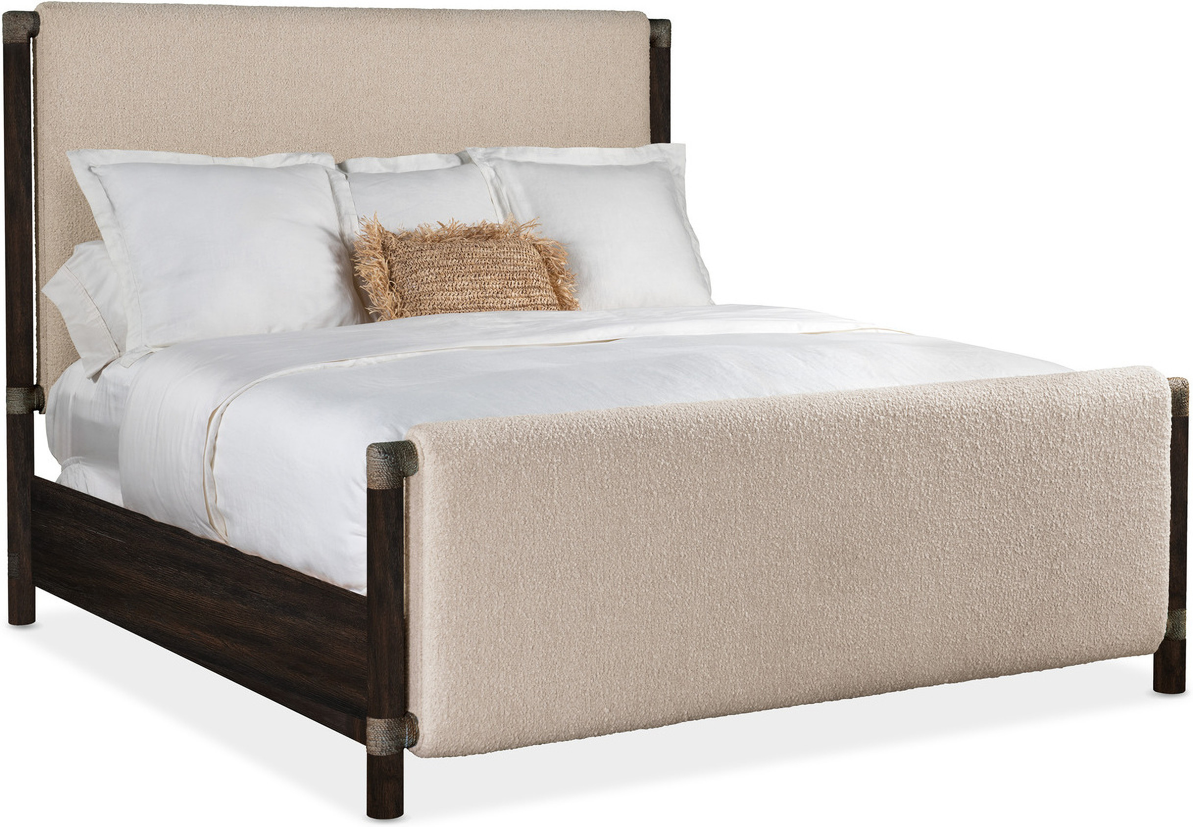 Retreat Queen Upholstered Panel Bed In Black Sand | 1stopbedrooms