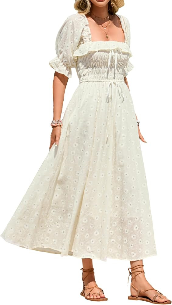 R.Vivimos Women Summer Cotton A Line Flowy Long Dresses | Amazon (US)