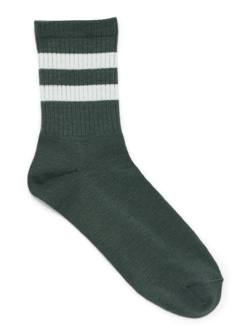 No Boundaries Women's Embroidered Scallop Edge Mid-Crew Socks, 6-Pack, Size 4-10 | Walmart (US)