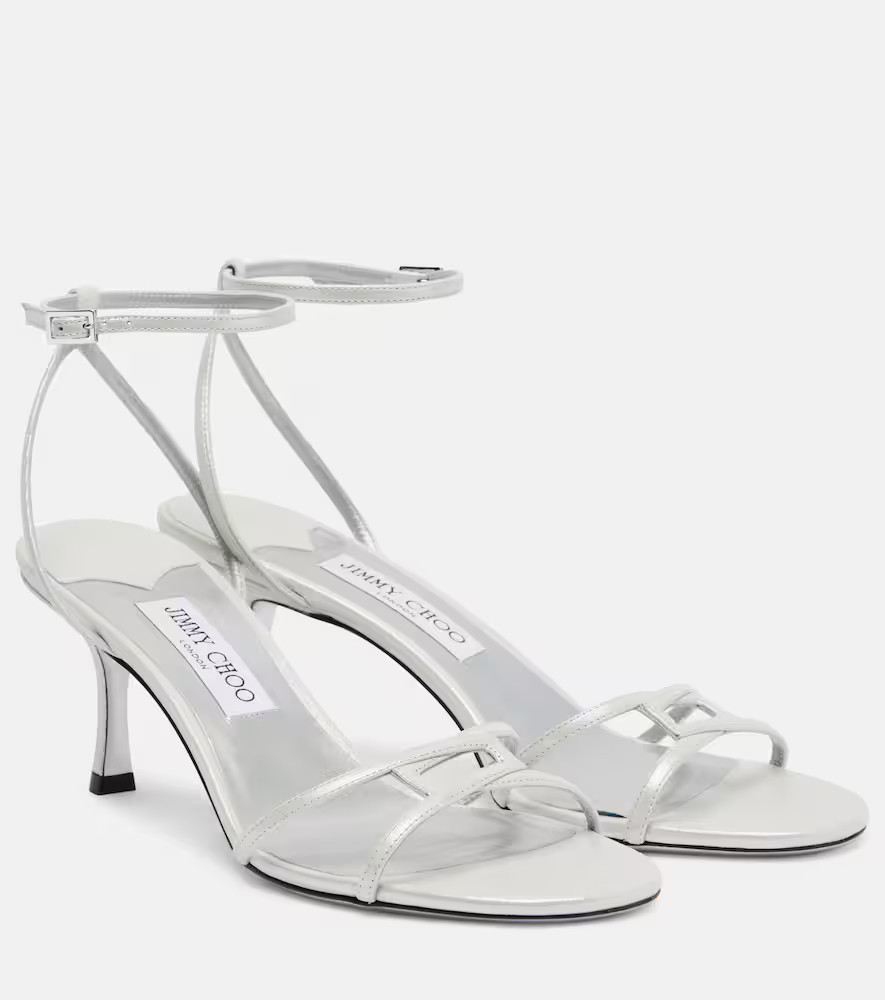 Jimmy Choo Leo 65 leather sandals | Mytheresa (UK)