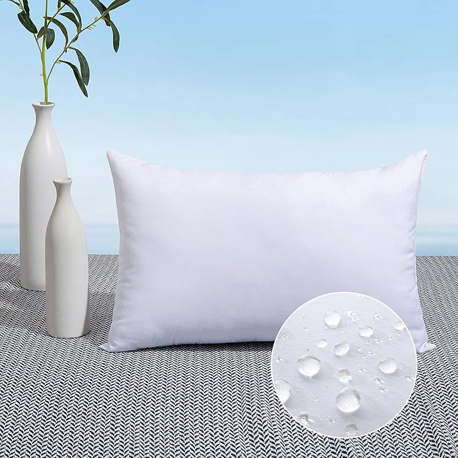 MIULEE Outdoor Pillows 12x20 Pillow Insert Throw Pillow Insert, Water-Resistant Premium Outdoor P... | Amazon (US)