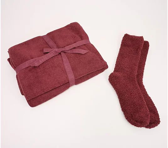 Barefoot Dreams Pashmina and Sock Gift Set | QVC