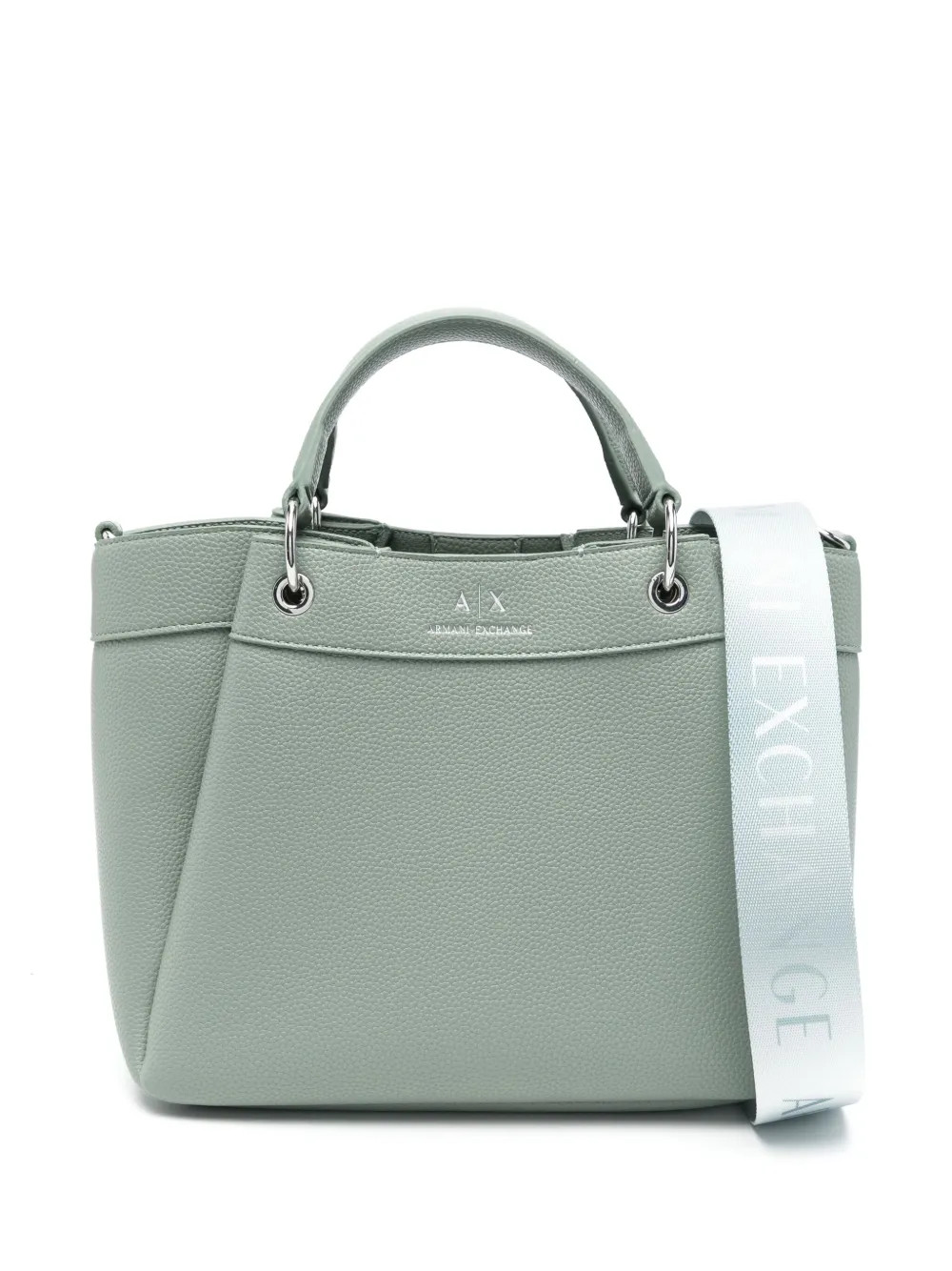Armani Exchange Medium logo-stamp Tote Bag | Green | FARFETCH | Farfetch Global