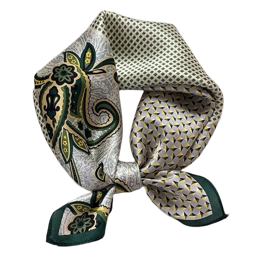 Aufeel Women's 100% Pure Mulberry Silk Small Square Scarf - Neckerchief Women - Silk Headscarf - ... | Amazon (US)