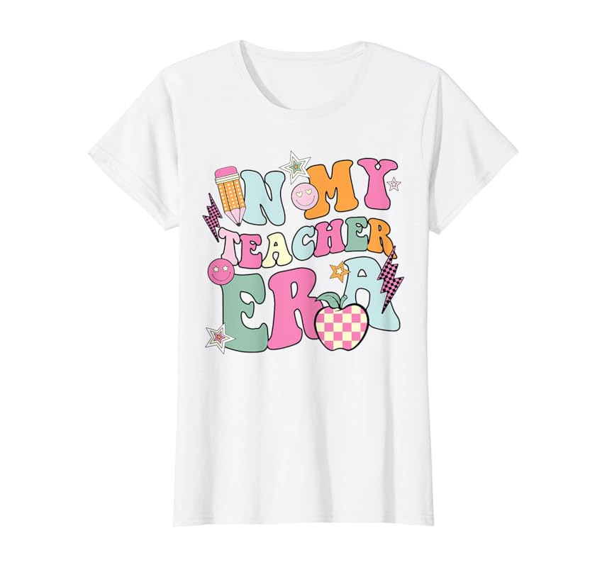 In My Teaching Era Best Teacher Appreciation Retro Groovy T-Shirt | Amazon (US)