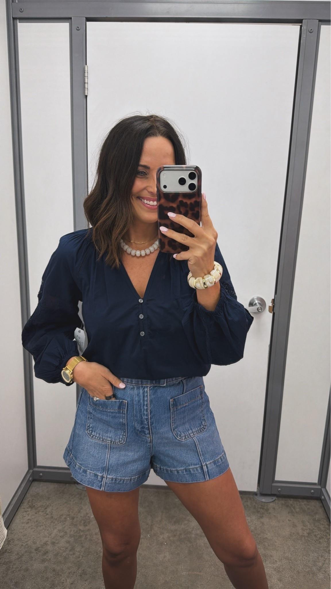 This outfit looks so much more expensive than it is 🤍 The navy blouse is lightweight, flattering, and one of those pieces you’ll reach for over and over. Paired with these denim shorts for an easy, put-together look that’s perfect for summer errands, lunch dates, or church events.

Love how classic this combo feels while still being comfortable enough to wear all day.

✨ Size XS, 5’3 for reference

#LTKStyle #LTKFinds #WalmartFashion #AffordableStyle #SummerOutfit #ClassicStyle #EverydayFashion #CasualChic #WalmartFinds #LTKUnder50