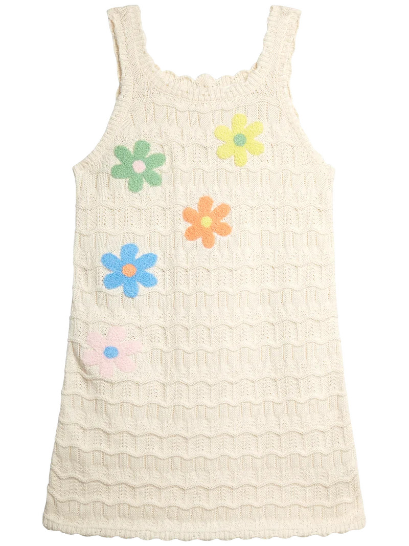 Jessica Simpson Girls' Crochet Dress with Floral Applique, Sizes 4-16 | Walmart (US)