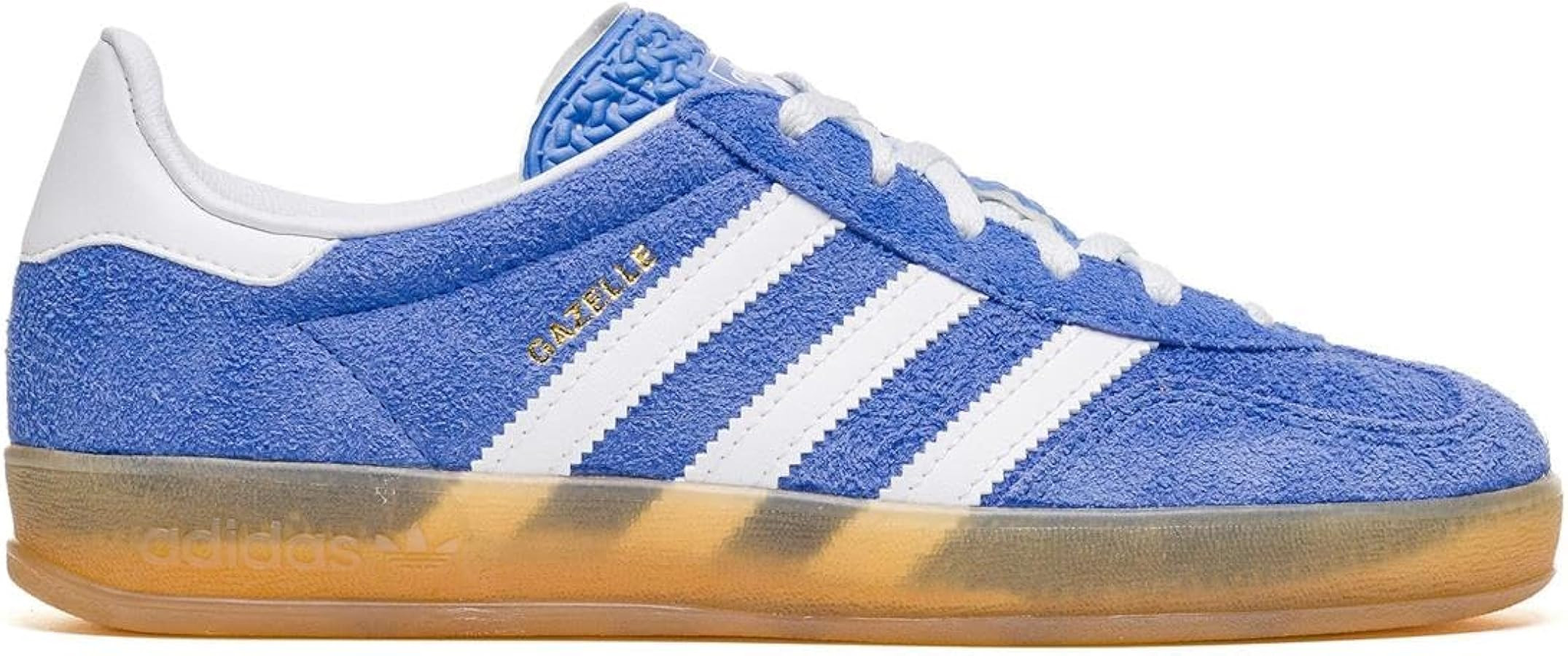 Adidas Womens Gazelle Indoor Blue Fusion/Footwear White/Gold Size 7.5 | Amazon (US)