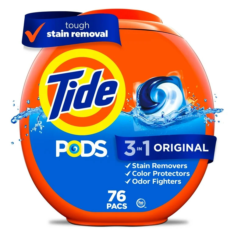 Tide PODS Laundry Detergent Pacs, Original Scent, 76 count | Walmart (US)