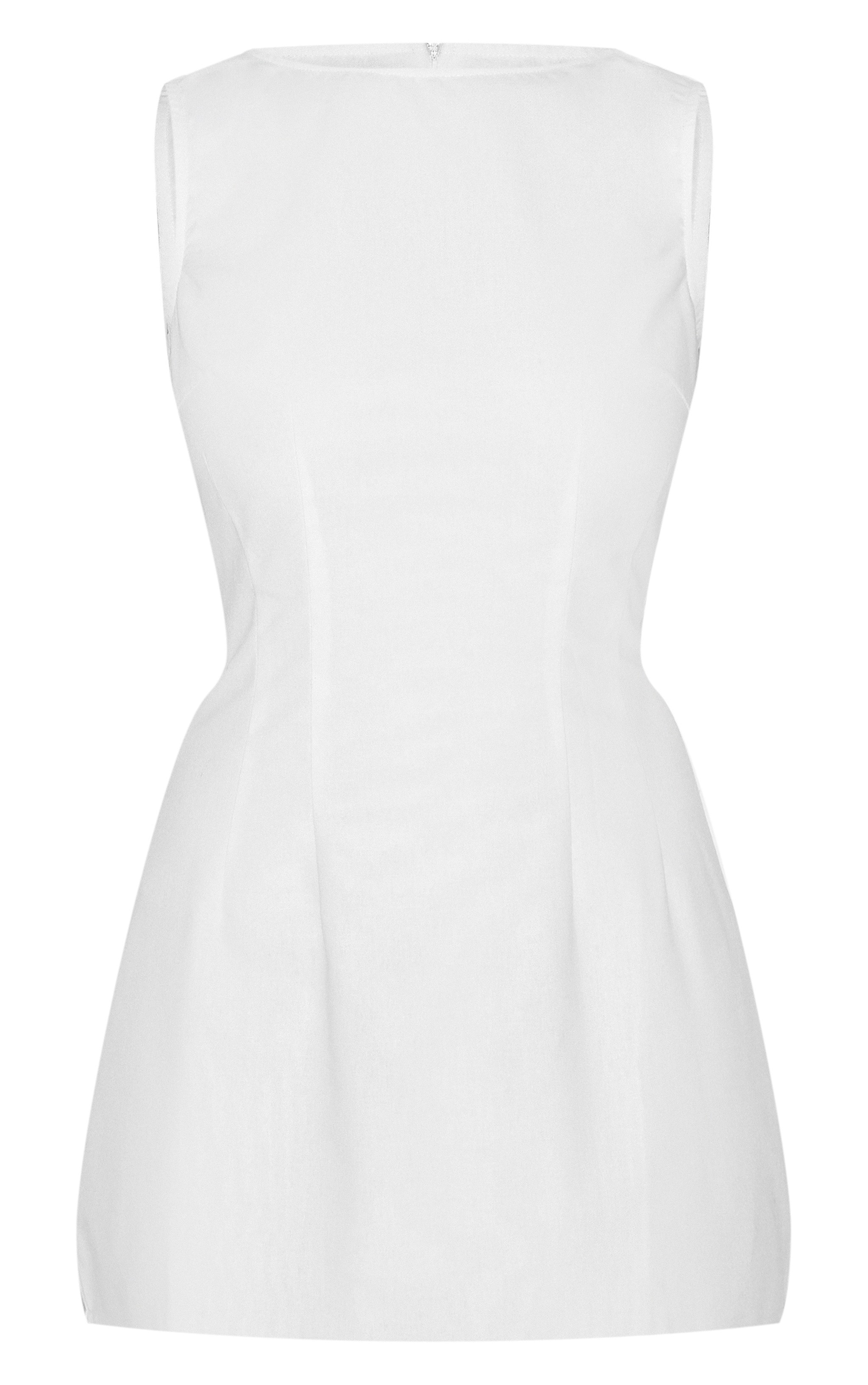 White Boat Neck Linen Shift Dress | PrettyLittleThing UK