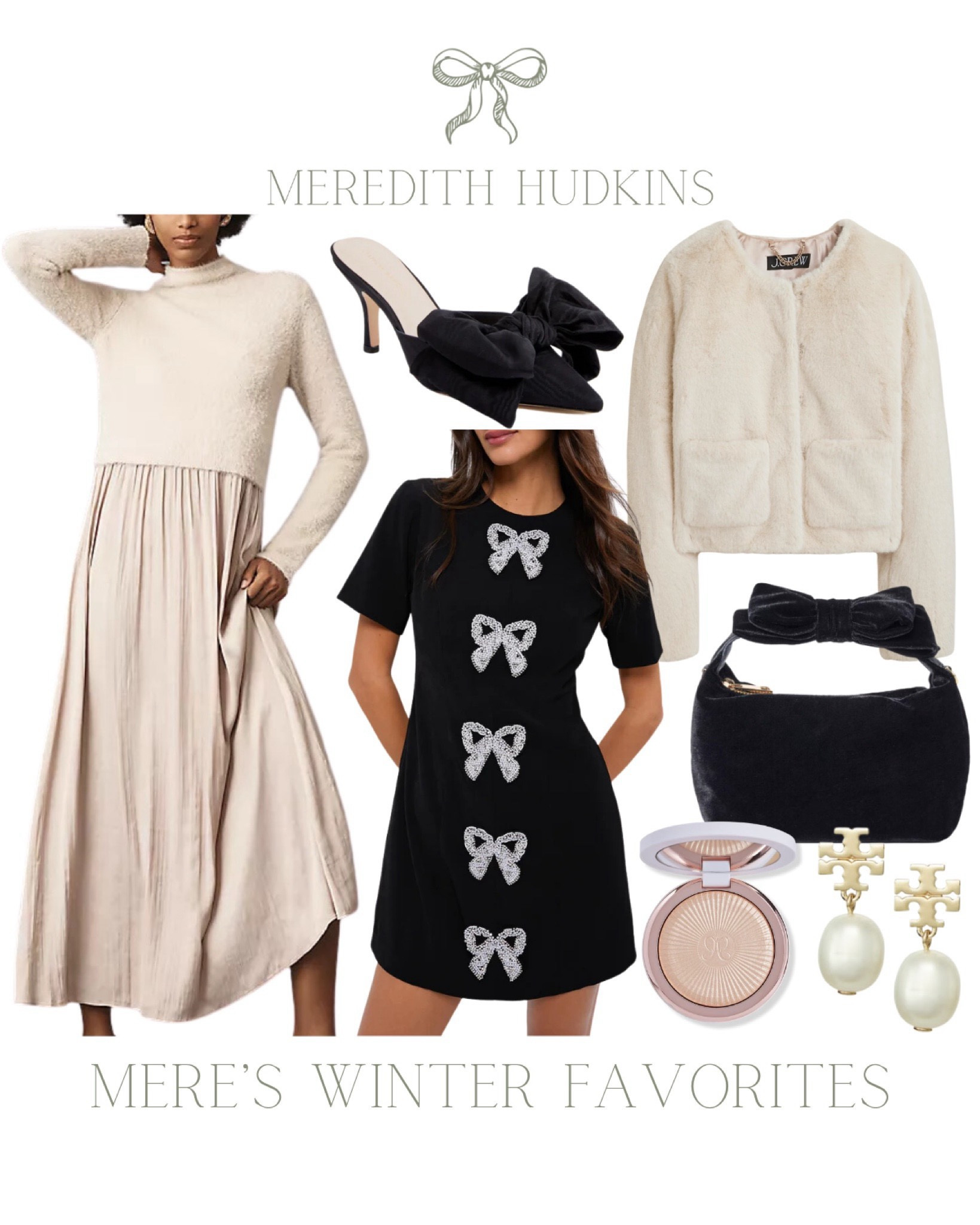 Meredith Hudkins, J.Crew, J.Crew factory, faux fur jacket, winter fashion fall fashion, Thanksgiving outfit, holiday outfit, Christmas dress, Christmas outfit, sweater dress, ivory dress, black dress, Tuckernuck, Ulta, Tory Burch, earrings, heels, black heels, ootd, wedding dress 

#LTKFindsUnder50 #LTKStyleTip #LTKBeauty