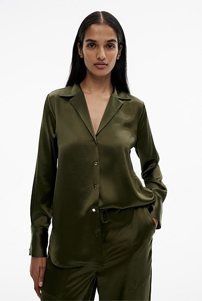 Acetate Button Detail Shirt | Witchery