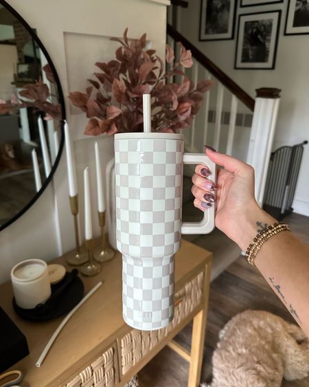 Checkered tumbler, BACK IN STOCK🤎 this was a huge hit!! I love it so far! Available on Amazon prime again! 

Simple modern, 40oz tumbler, checkered print, checkerboard, neutral tumbler, must have, Amazon prime 

#LTKFind #LTKunder50 #LTKhome