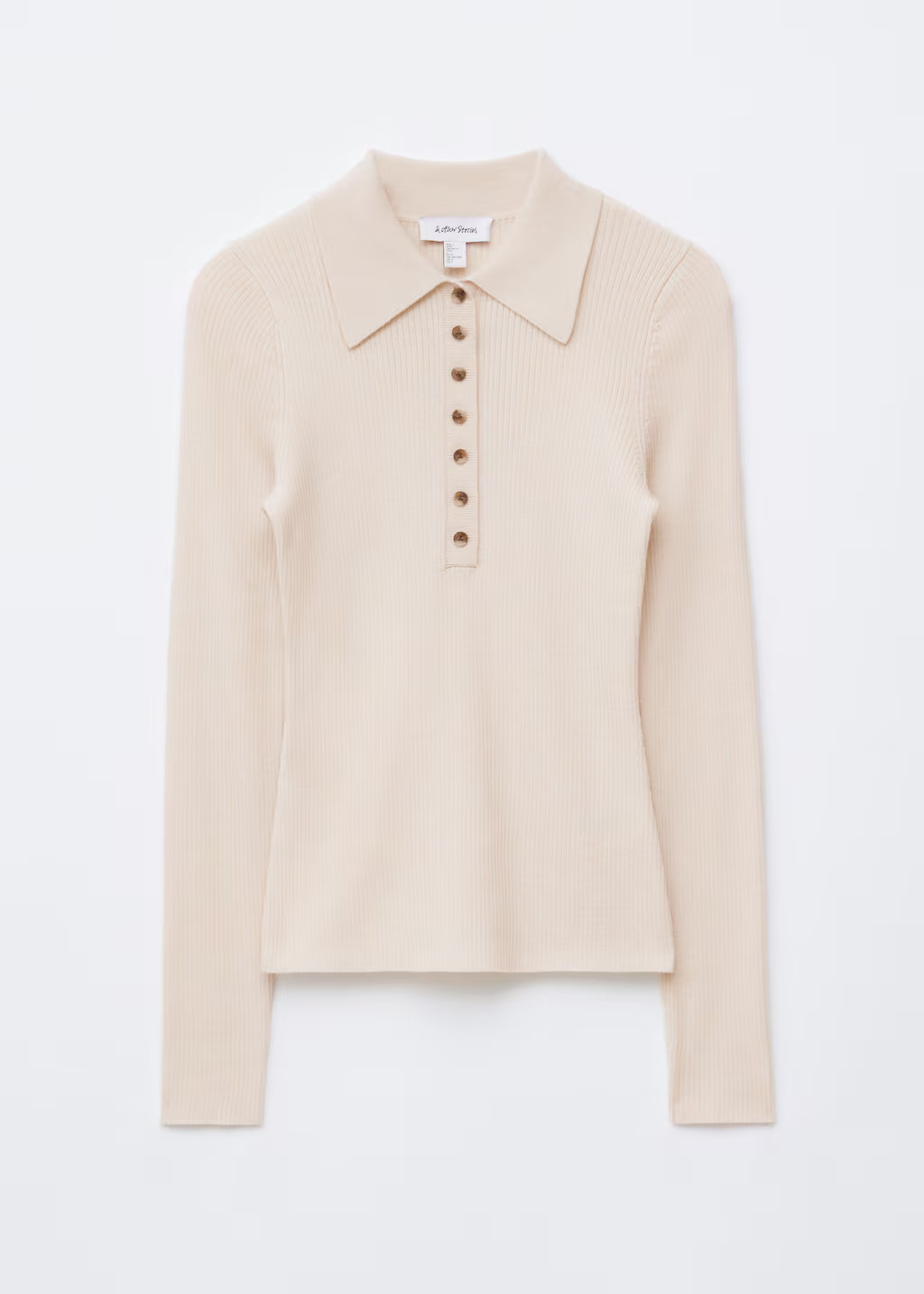 Long-Sleeve Merino Wool Polo Top | & Other Stories UK