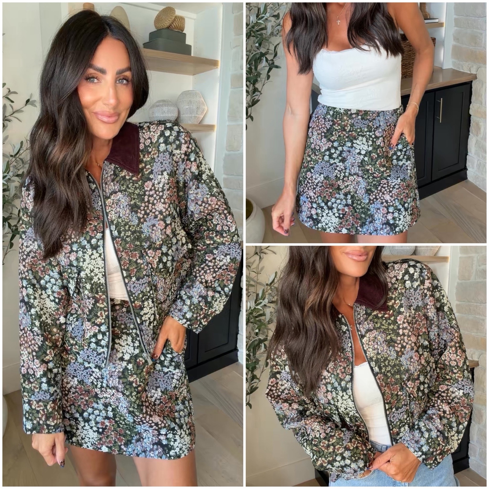 Walmart haul | floral jacket and floral skirt 
Size medium jacket (wanted it roomy)
Size 4 skirt (ran big I would size down)

#LTKgrwm #LTKdayinmylife #LTKootd