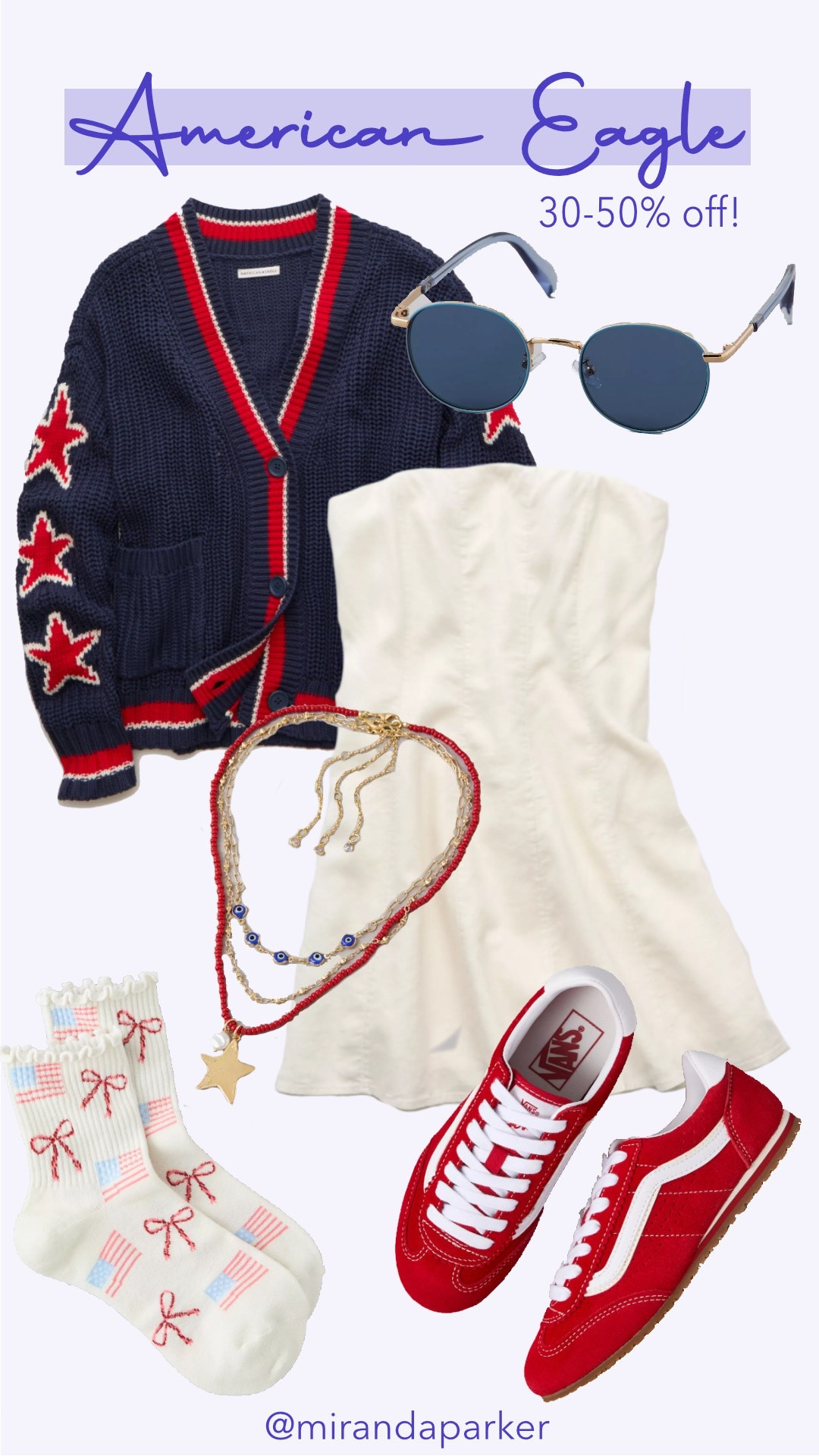 4th of July outfit from American Eagle! PLUS AE is 30-40% off right now!

#LTKSeasonal #LTKSaleAlert