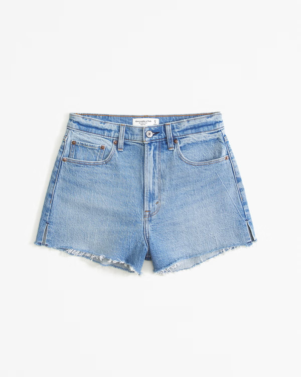 Women's Curve Love High Rise Mom Short | Women's Clearance | Abercrombie.com | Abercrombie & Fitch (US)