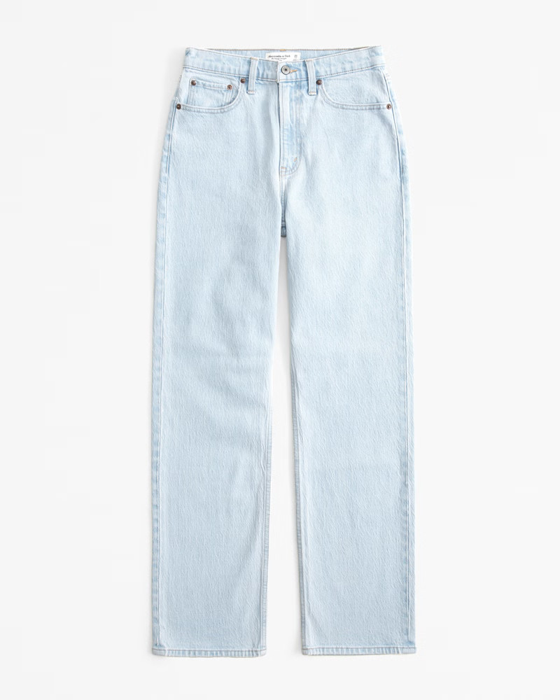 Women's High Rise Vintage Straight Jean | Women's Bottoms | Abercrombie.com | Abercrombie & Fitch (US)