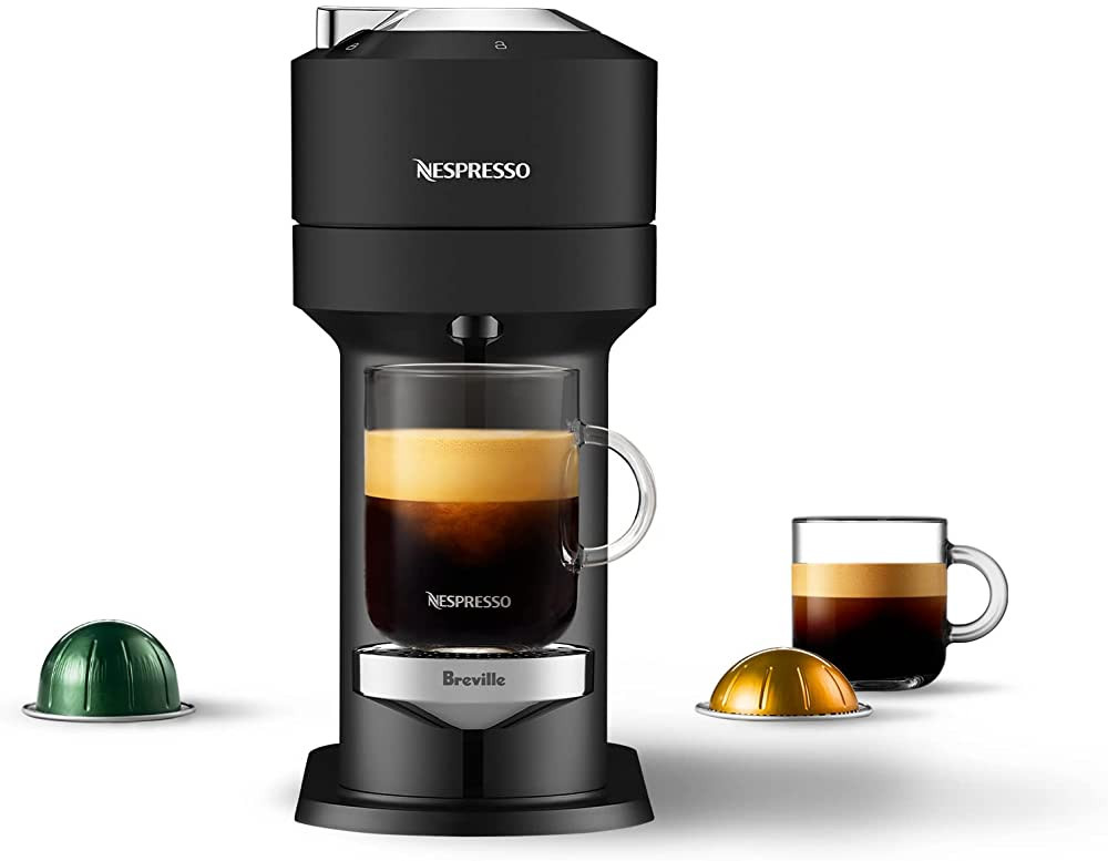 Nespresso Vertuo Next Deluxe Coffee and Espresso Machine by Breville, Matte Black Chrome | Amazon (US)