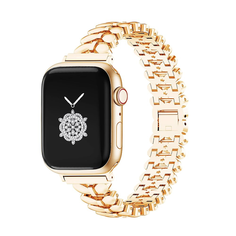Kolgios 38/40/41mm 42/44/45/46mm Cool Women Chain Smartwatch Bands Compatible for Apple Watch Ban... | Amazon (US)