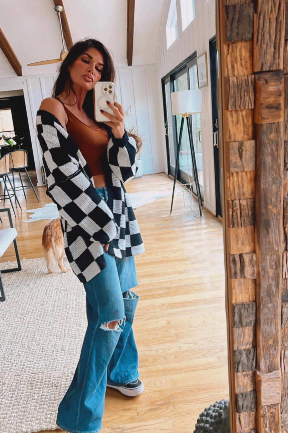 Loving my new checkerboard cardigan, and it actually just went on sale for Black Friday! I’m 5’6 and went with a medium and am super happy with the loose fit.  Instant cool girl vibes. 

#LTKStyleTip #LTKSaleAlert #LTKCyberWeek
