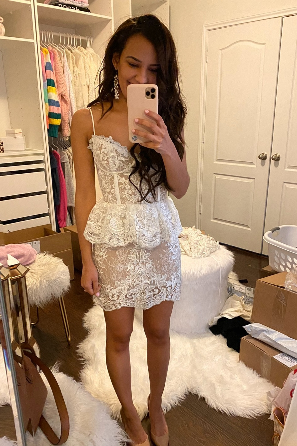 Poppy lace mini dress andmary