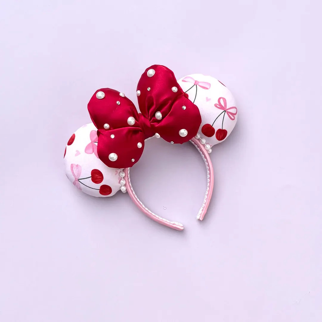 Sweet Cherry Minnie Ears - Etsy | Etsy (US)