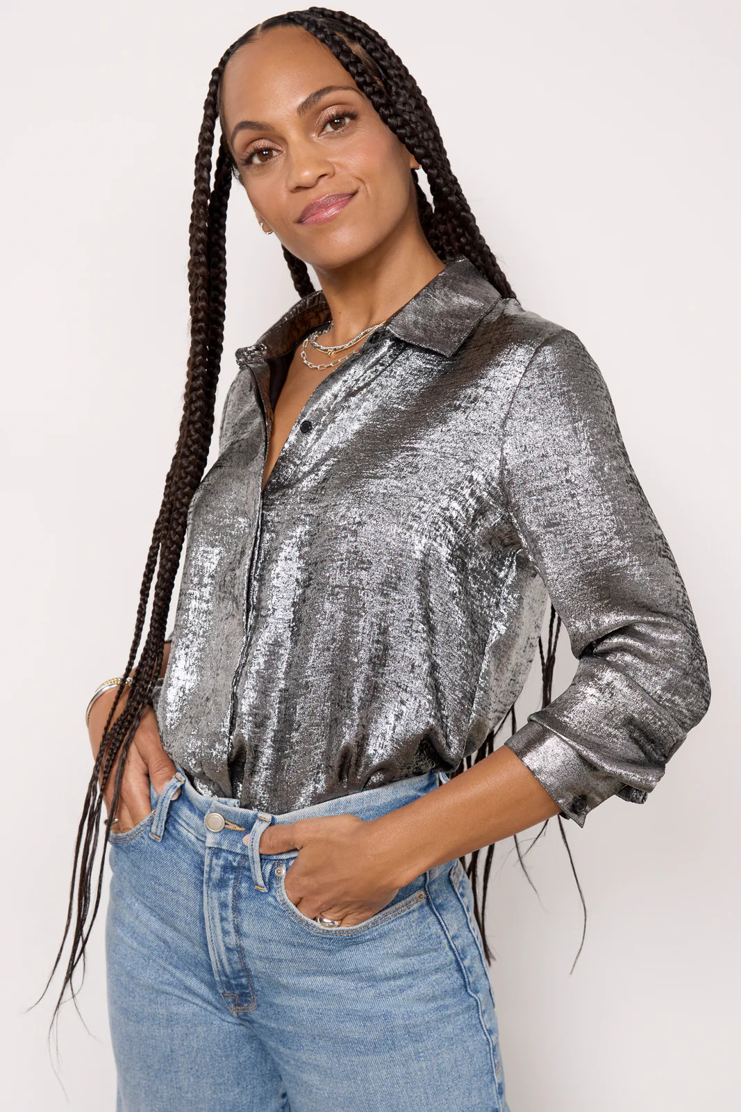Florence Foil Shirting | Evereve