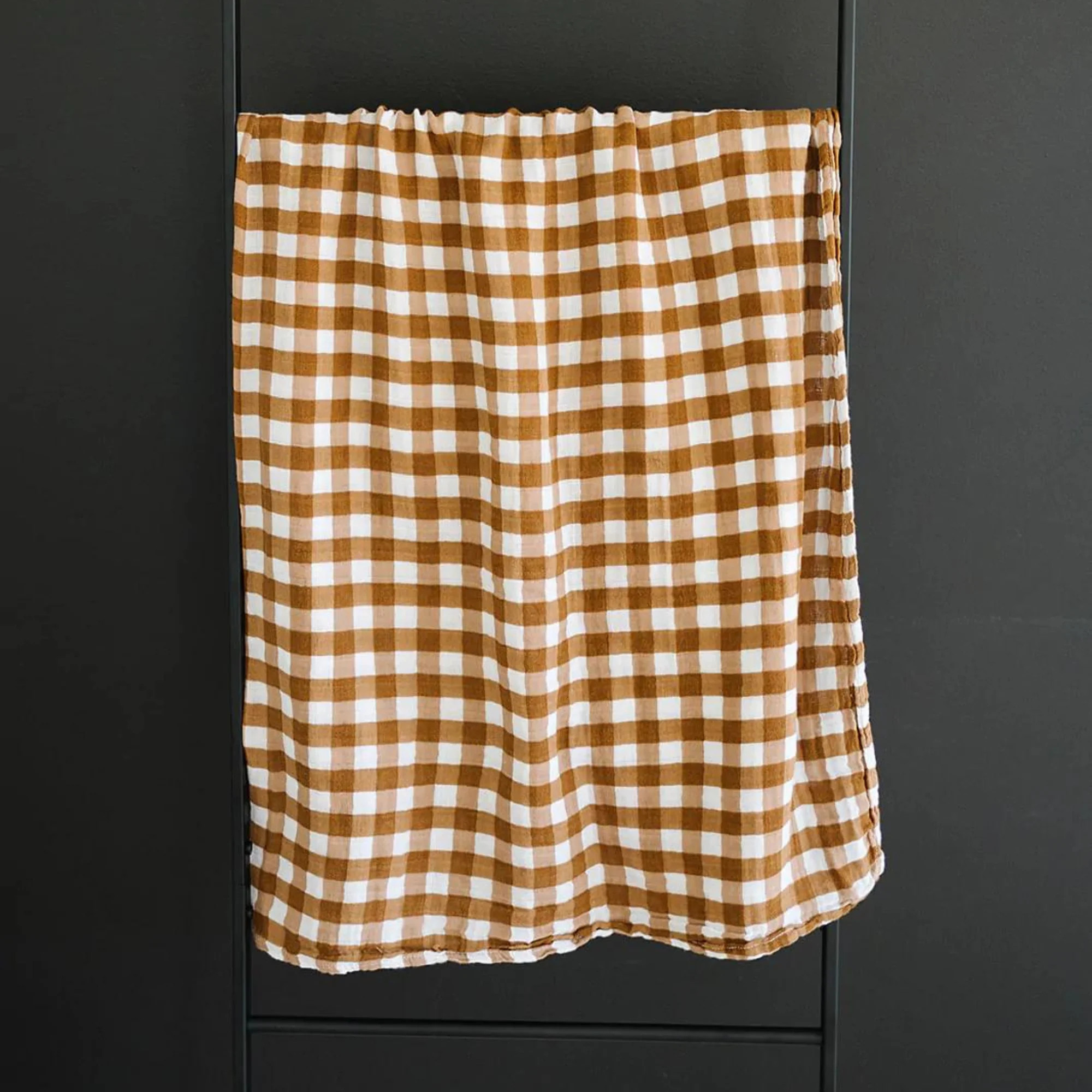 Muslin Swaddle, Gingham | SpearmintLOVE