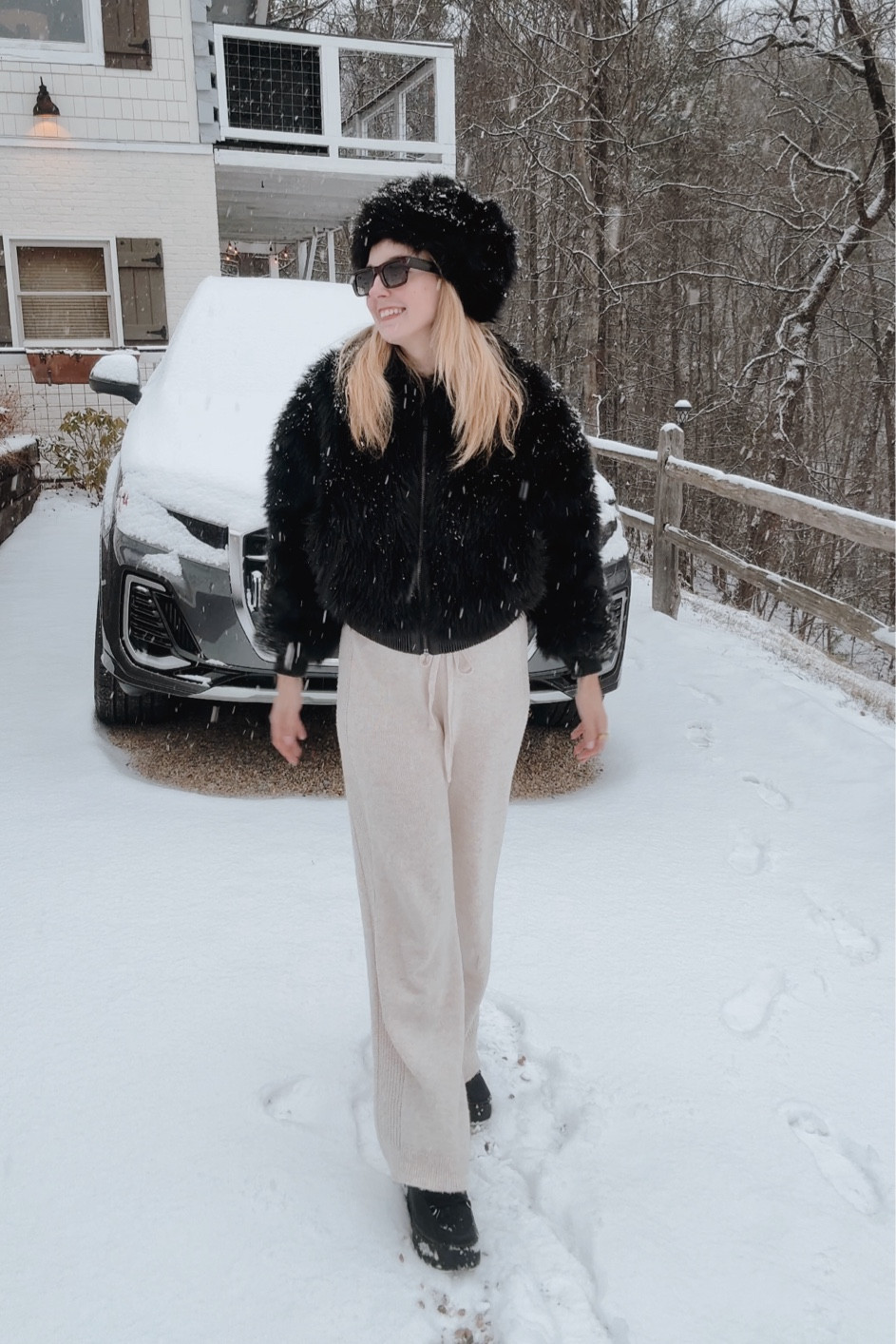 Apres ski season outfit idea! 

Winter ootd, snow day, black faux fur jacket, snow boots, winter boots, cozy winter, winter wear 

#LTKSeasonal #LTKStyleTip #LTKTravel