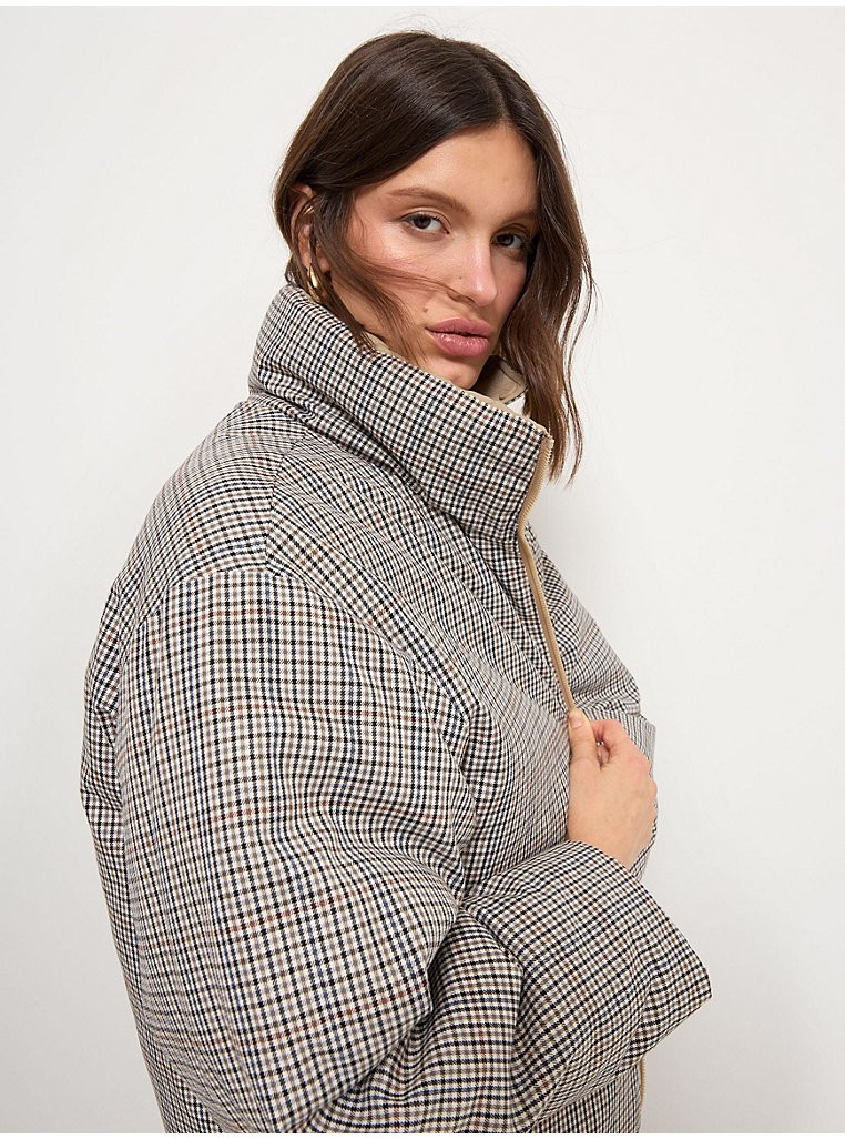 Beige Short Padded Reversible Jacket | George at ASDA