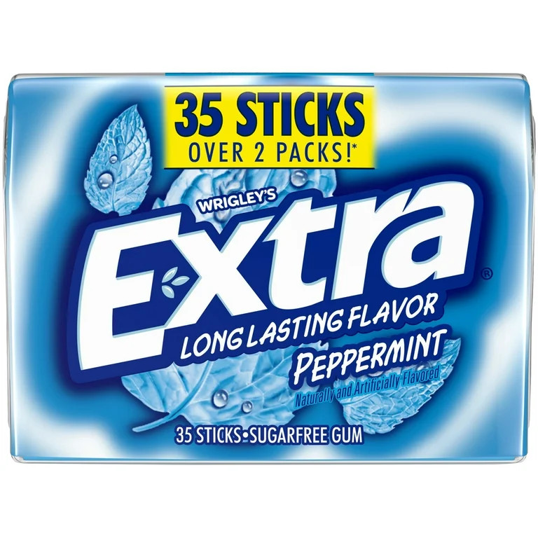 Extra Gum Peppermint Sugar Free Chewing Gum - 35 Stick Bulk Pack | Walmart (US)