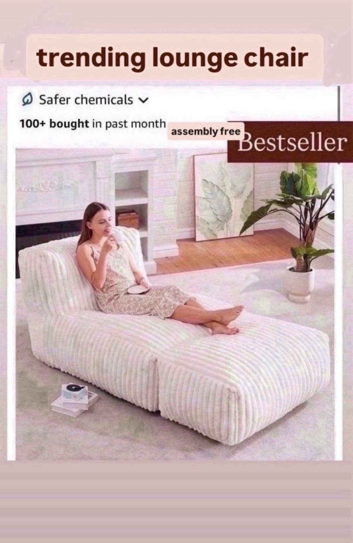 Assembly free chair.  Oversized chair. Comfy lounge chair #chair #loungechair 

#LTKHome