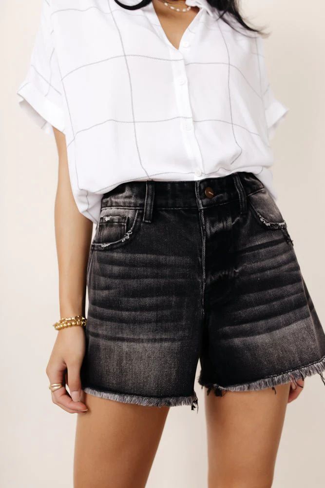 Raelynn Denim Shorts in Black - 23 / Black - böhme | Bohme