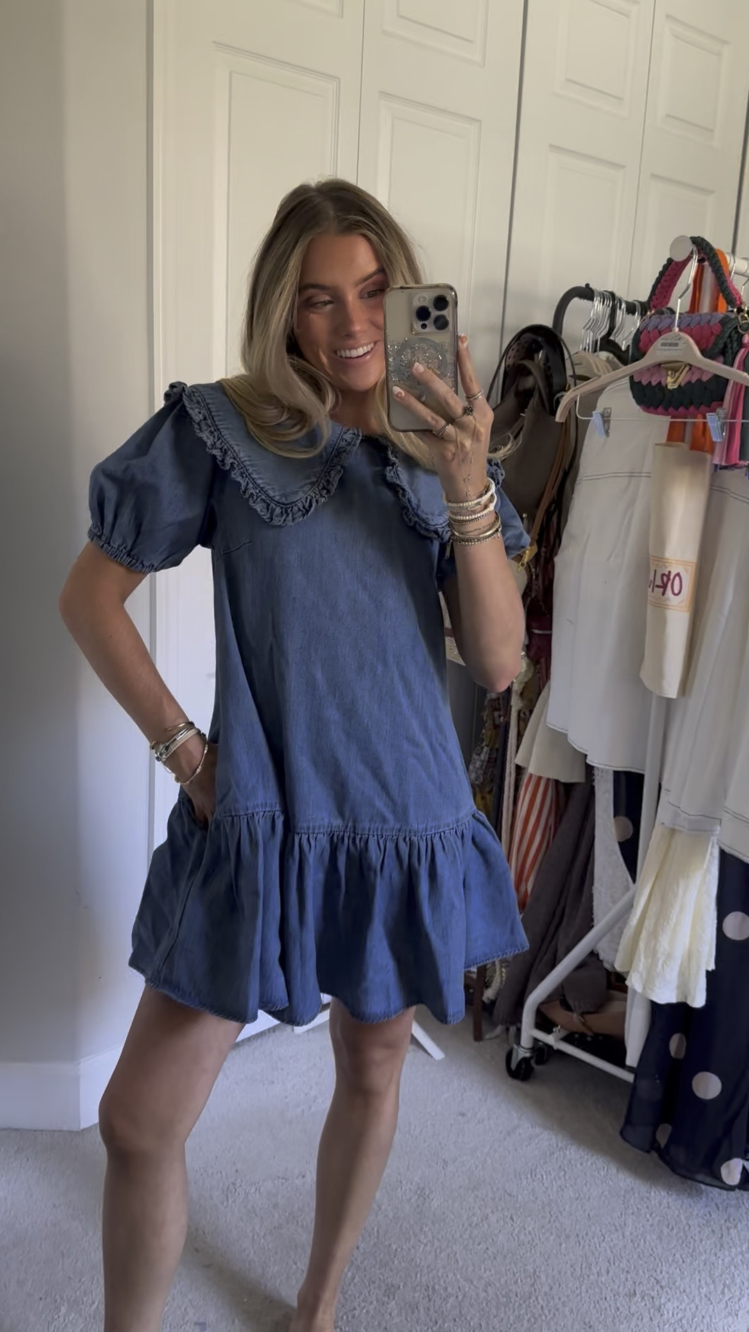Aaliyah short sleeve denim dress size xs. @bohme my code is 20SLOANEV! The details: Ruffled Collared Neckline, Short Puff Sleeves, Back Zipper Closure, Two Hand Pockets, Ruffled Hem, Non-Stretch Material, 98% Cotton, 2% Spandex, Hand Wash Cold, Line Dry


#bohme #bohmehaul #haul #tryonhaul #tryon #tryonwithme #shoppinghaul #dresseshaul #dresseshaultryon #dresstok #maxidress #dresses #dressshopping #dressstyle #bohmeclothes

#LTKStyleTip #LTKFindsUnder100 #LTKSaleAlert