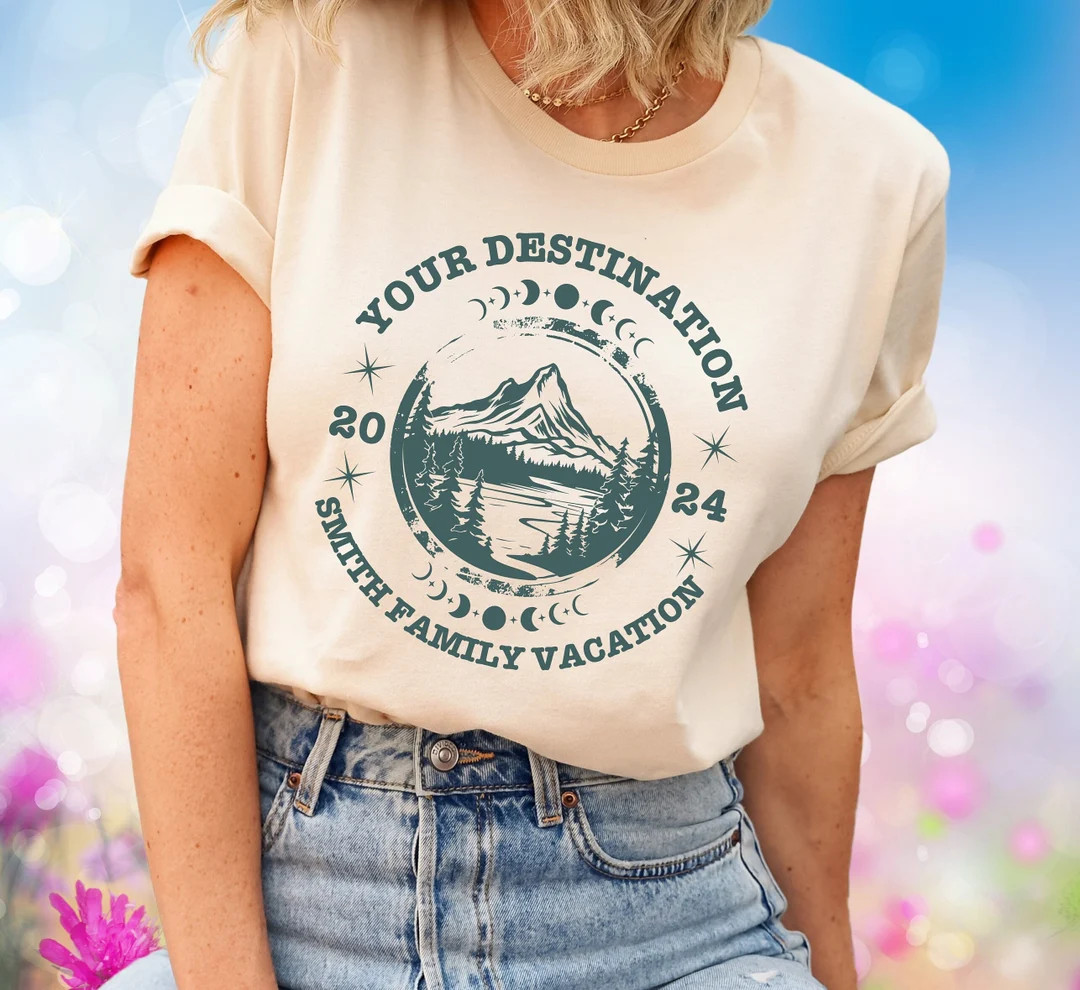 Cabin Family Vacation Personalized Family Mountain Road Trip Shirts Matching Custom Name Shirts C... | Etsy (US)