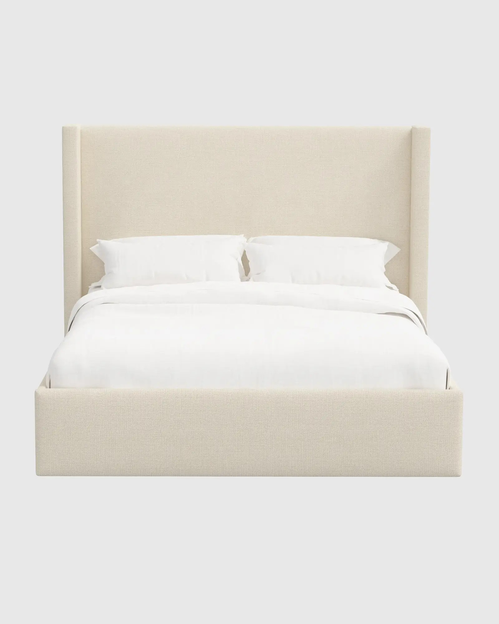 100% Linen Wingback Bed | Quince