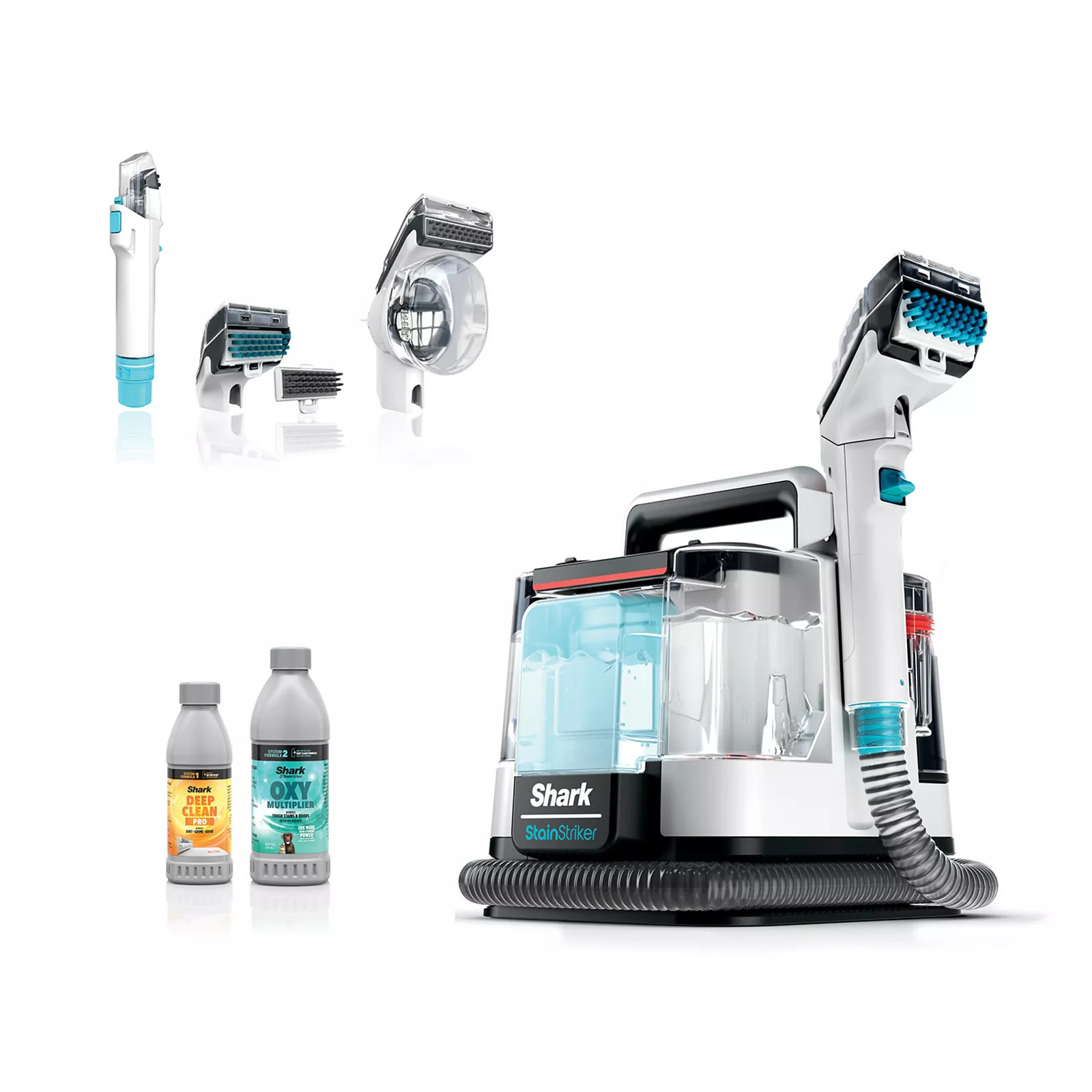 Shark® Stainstriker™ Portable Carpet & Upholstery Cleaner, Spot & Stain Remover, 3 Attachments, Perfect for Pets, Tough Stain Removal, Carpet, Area Rug, Upholstery, Cars & more, Eliminates Odors Instantly Including Pet Urine (PX201), White | Kohl's