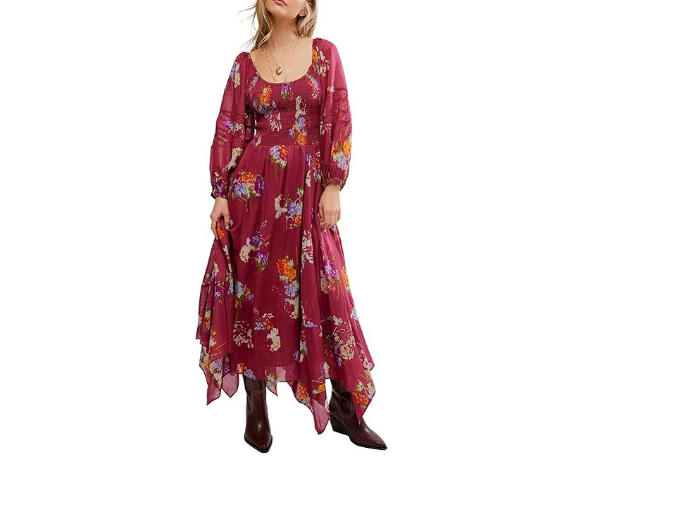 Free People Morning Glory Maxi Women's Dress Earth Red Combo : XS (Women's 0-2), Cotton | Zappos
