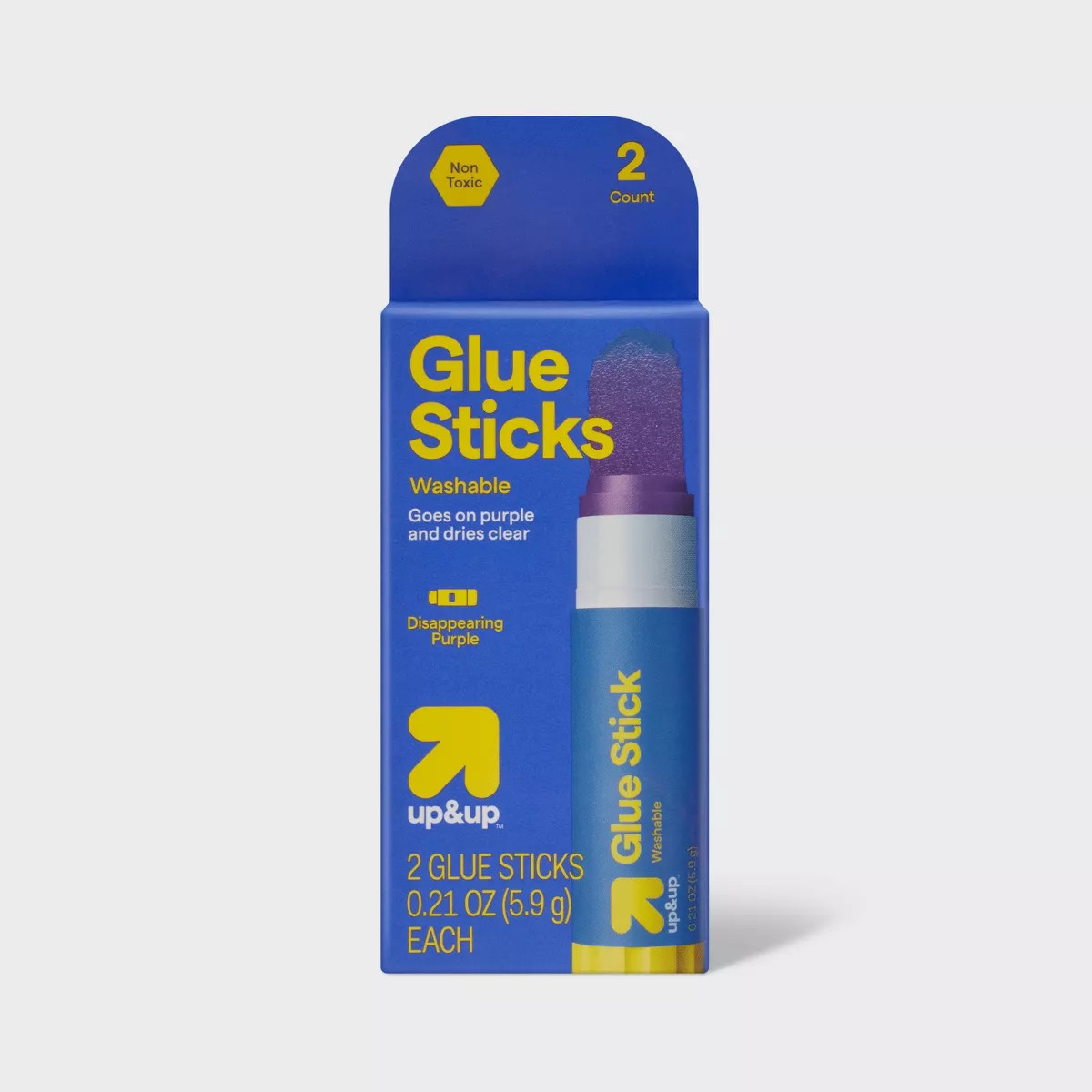 Glue Stick 2ct Disappearing Purple - up&up™: Non-Toxic, Art & Stationery, Kids, Choking Hazard ... | Target