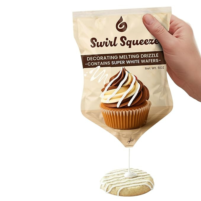 Pre-Filled Microwaveable Chocolate Decorating Bag – Ready-to-Melt Drizzle for Cookies, Cakes & ... | Amazon (US)