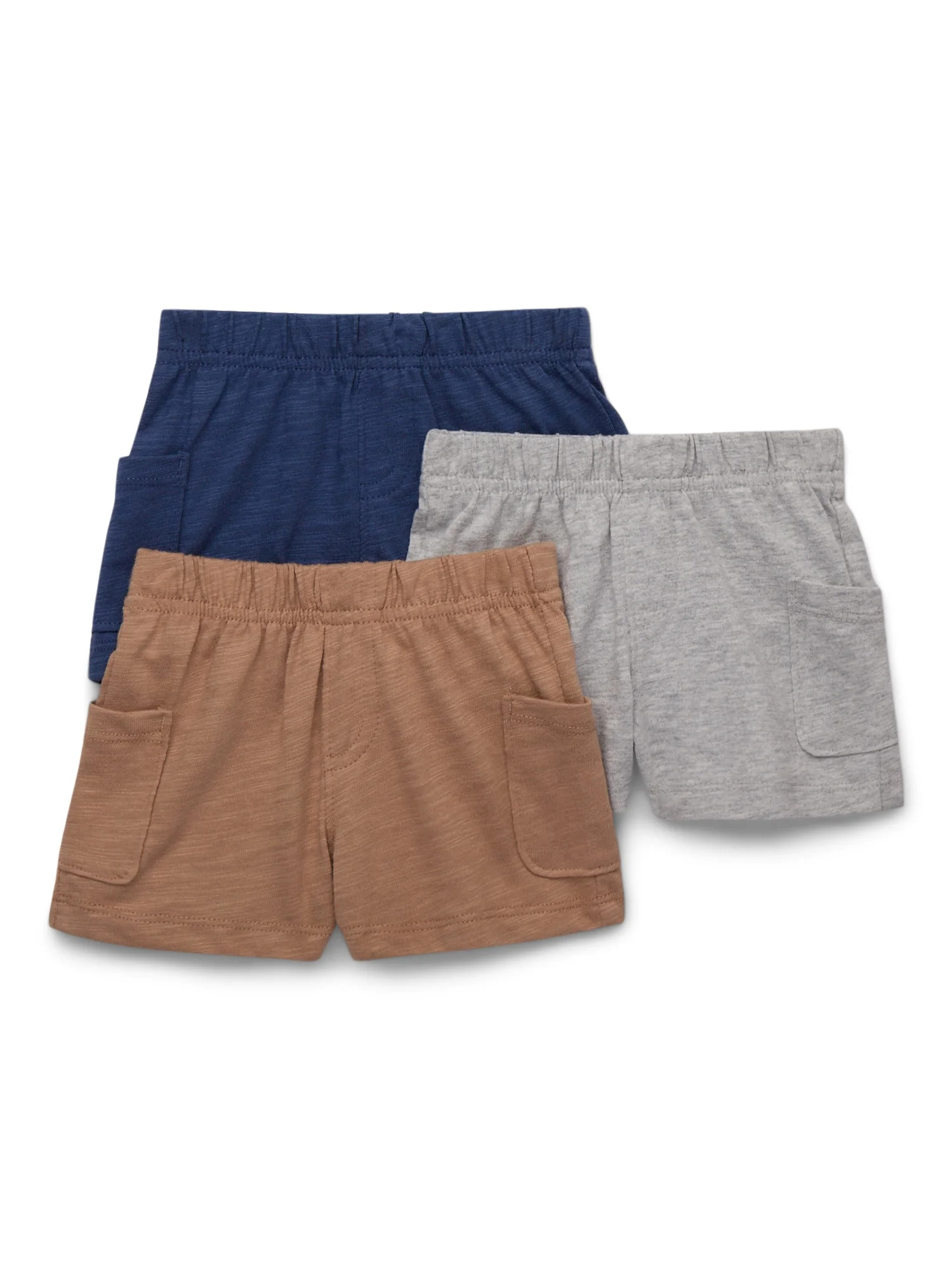 Garanimals Baby Boy Slub Jersey Shorts Multipack, 3-Pack, Sizes 0-24 Months - Walmart.com | Walmart (US)