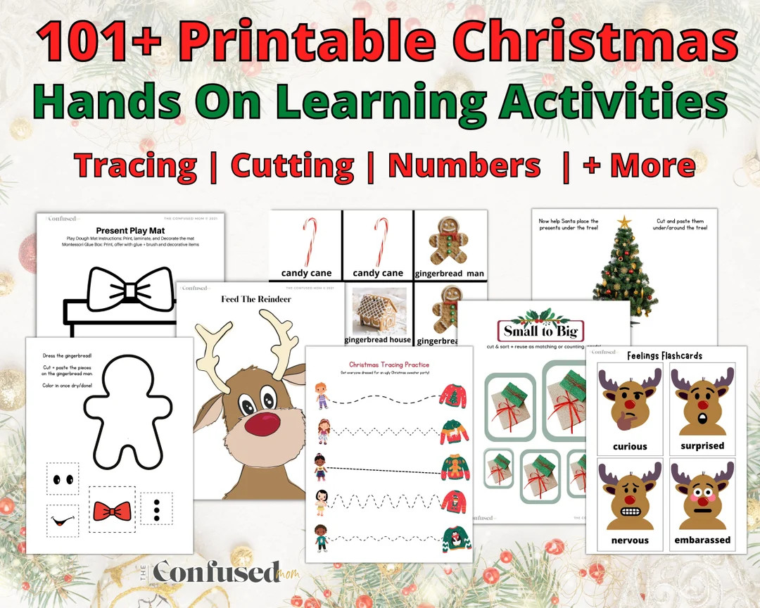 Christmas Preschool Printable Activities for Preschool - Etsy | Etsy (US)
