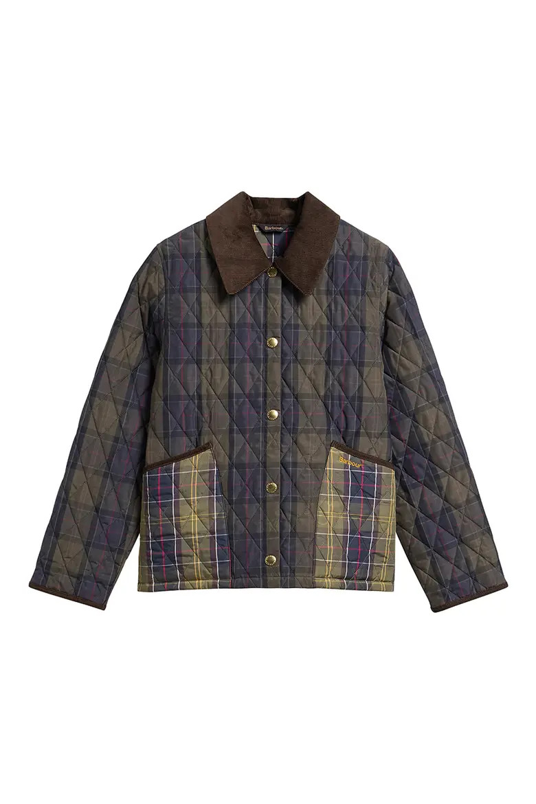Barbour Tartan Reimagined Icon Quilted Jacket in Shadow Classic/classic at Nordstrom, Size 6 | Nordstrom