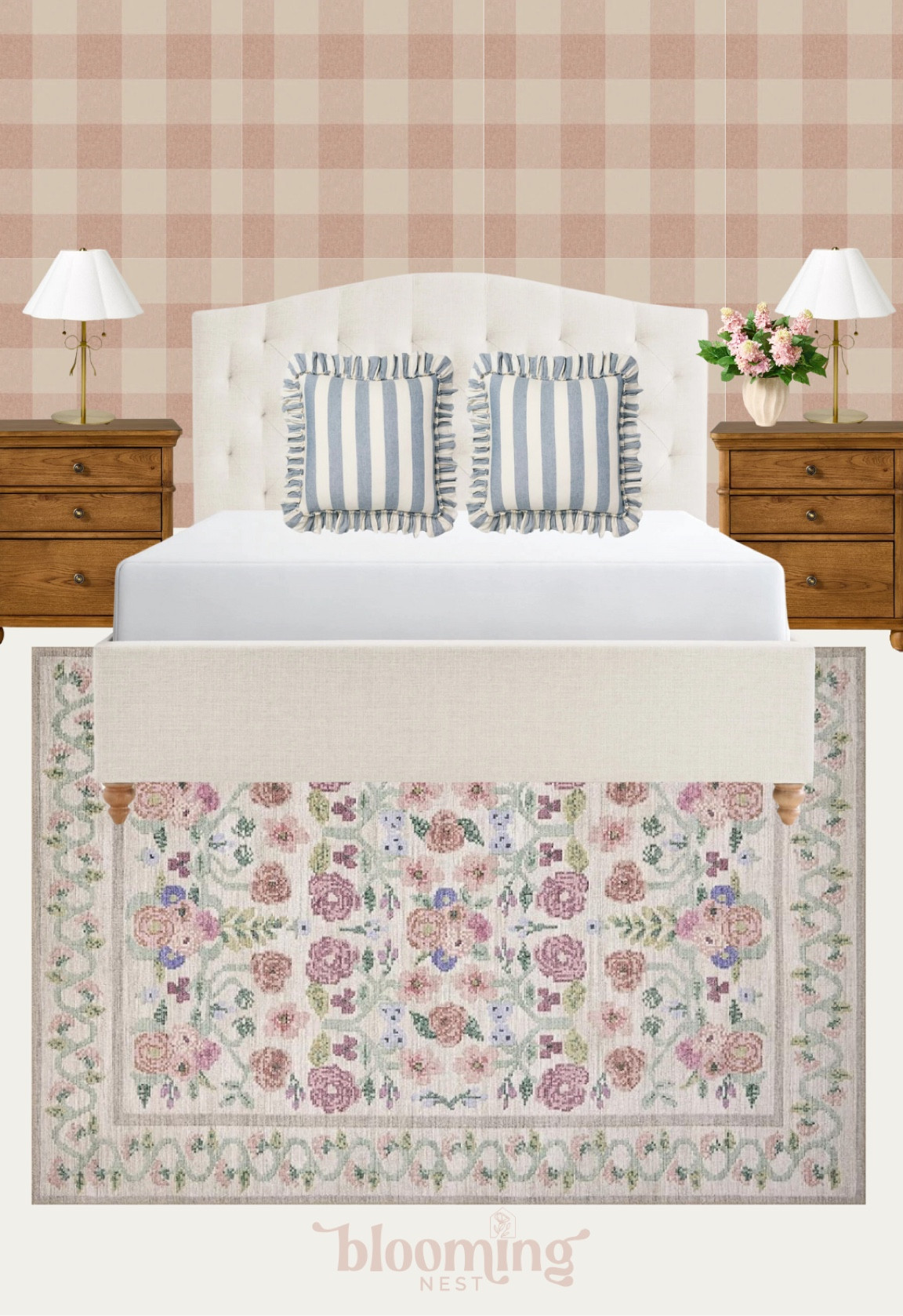 Blooming best bedroom inspo! 😍😍 

Bed rug nightstand lamp pillow Walmart target 

#LTKWatchNow #LTKHome