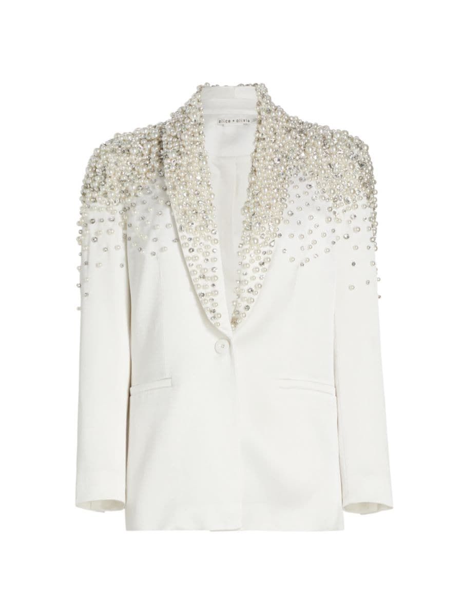 Ivan Faux Pearl & Crystal-Embellished Blazer | Saks Fifth Avenue