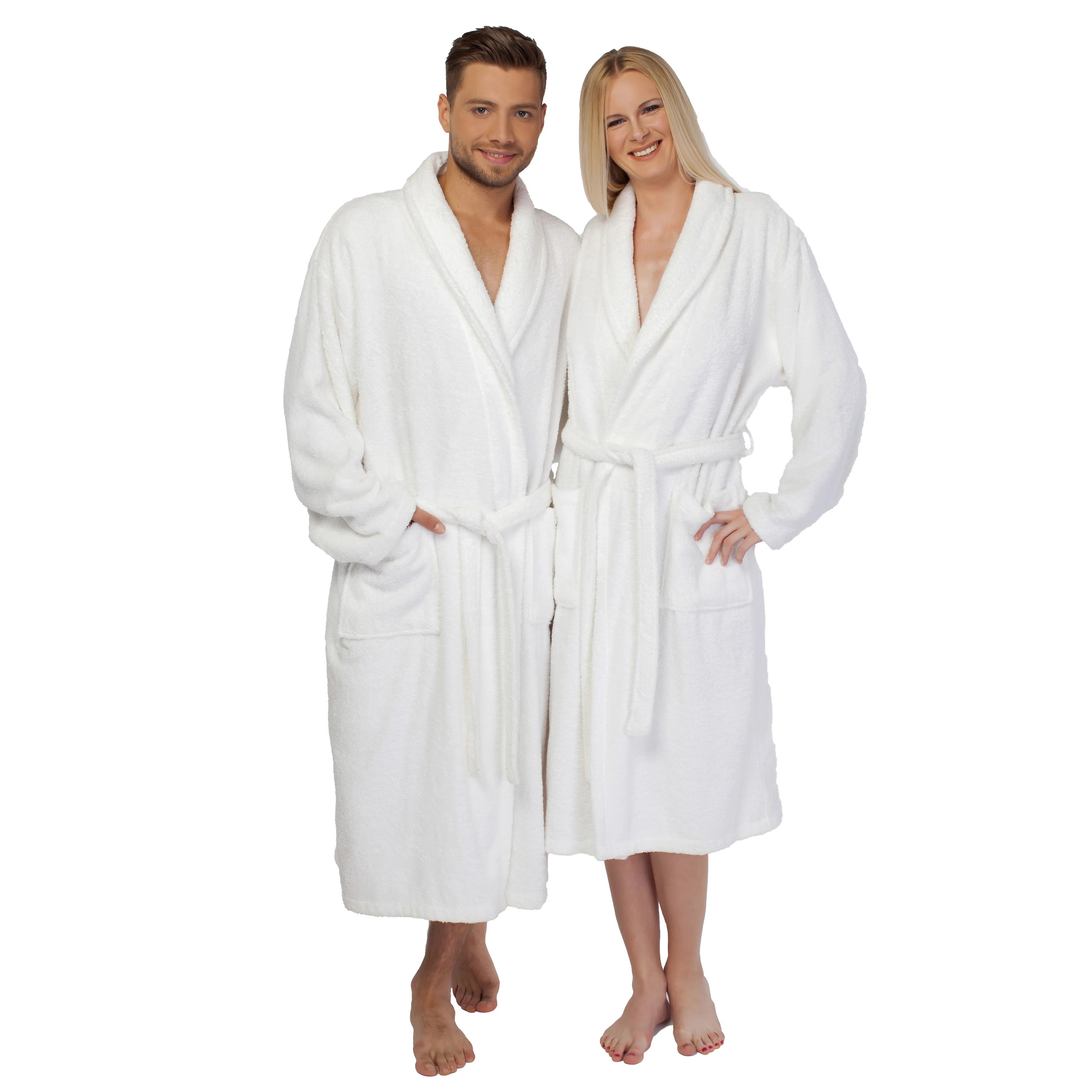 Terry Cloth Mid-Calf Bathrobe with Pockets | Wayfair North America