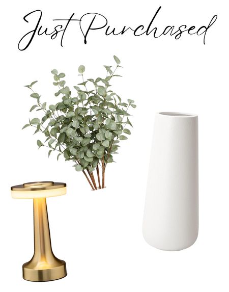 Kitchen island tray decor inspiration✨
Clean white vase
Real looking faux eucalyptus stems
Gold rechargeable touch light for just a touch of light in the evenings.
Neutral aesthetic home decor.
Shop them all here and follow on LTK and IG for the final reveal! #amazonhome

#LTKStyleTip #LTKFindsUnder50 #LTKHome